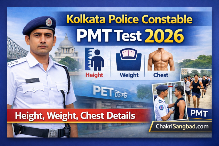 কলকাতা পুলিশ কনস্টেবল PMT টেস্ট