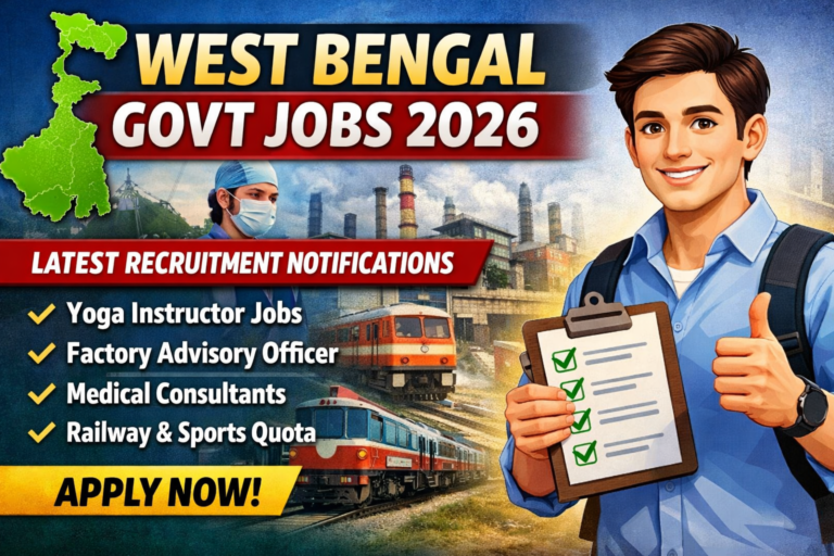 বর্তমানে চলমান পশ্চিমবঙ্গ সরকারি চাকরি ২০২৬ – এক নজরে (06/01/2026)